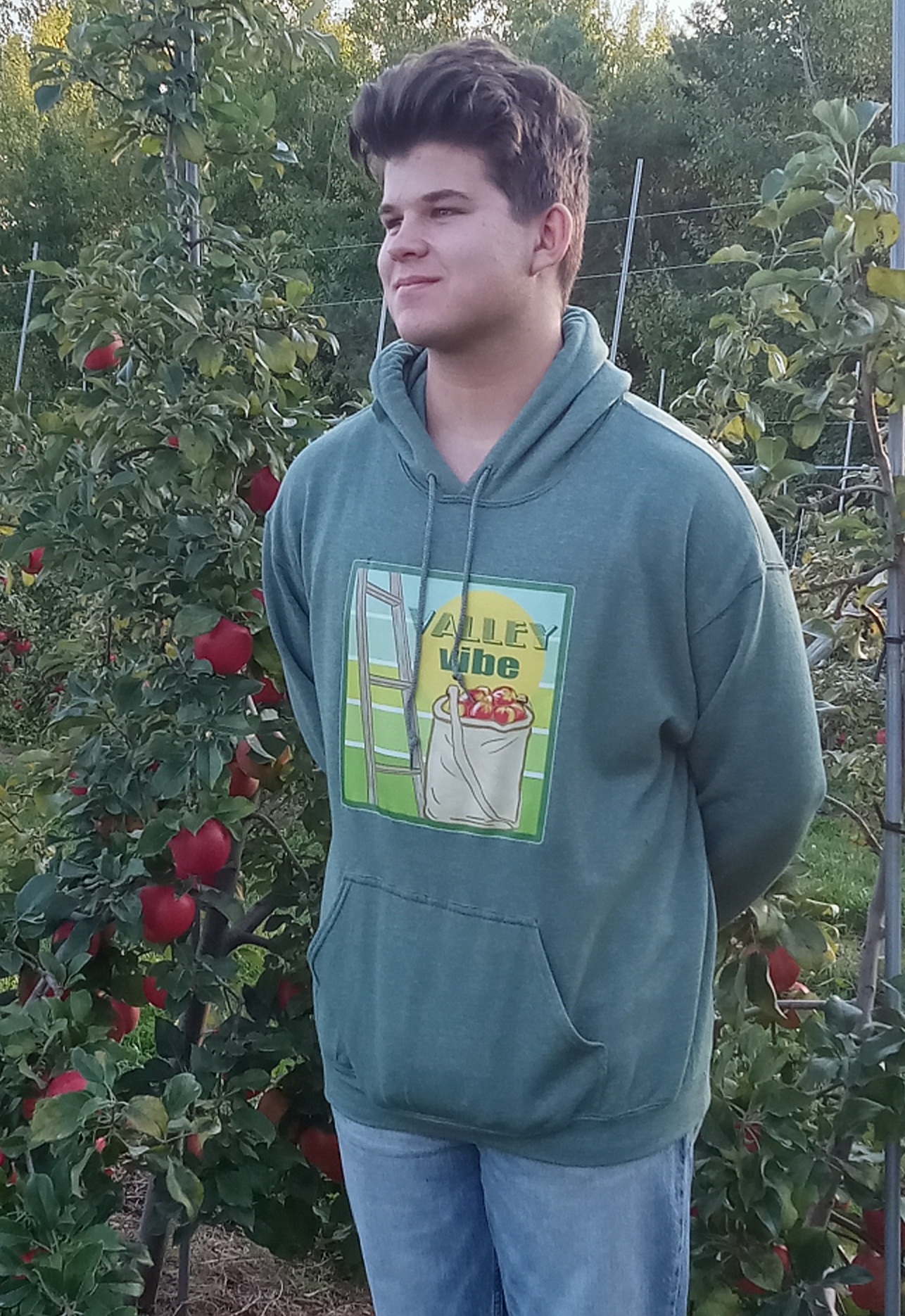 Apple Picking Adult Hoodie