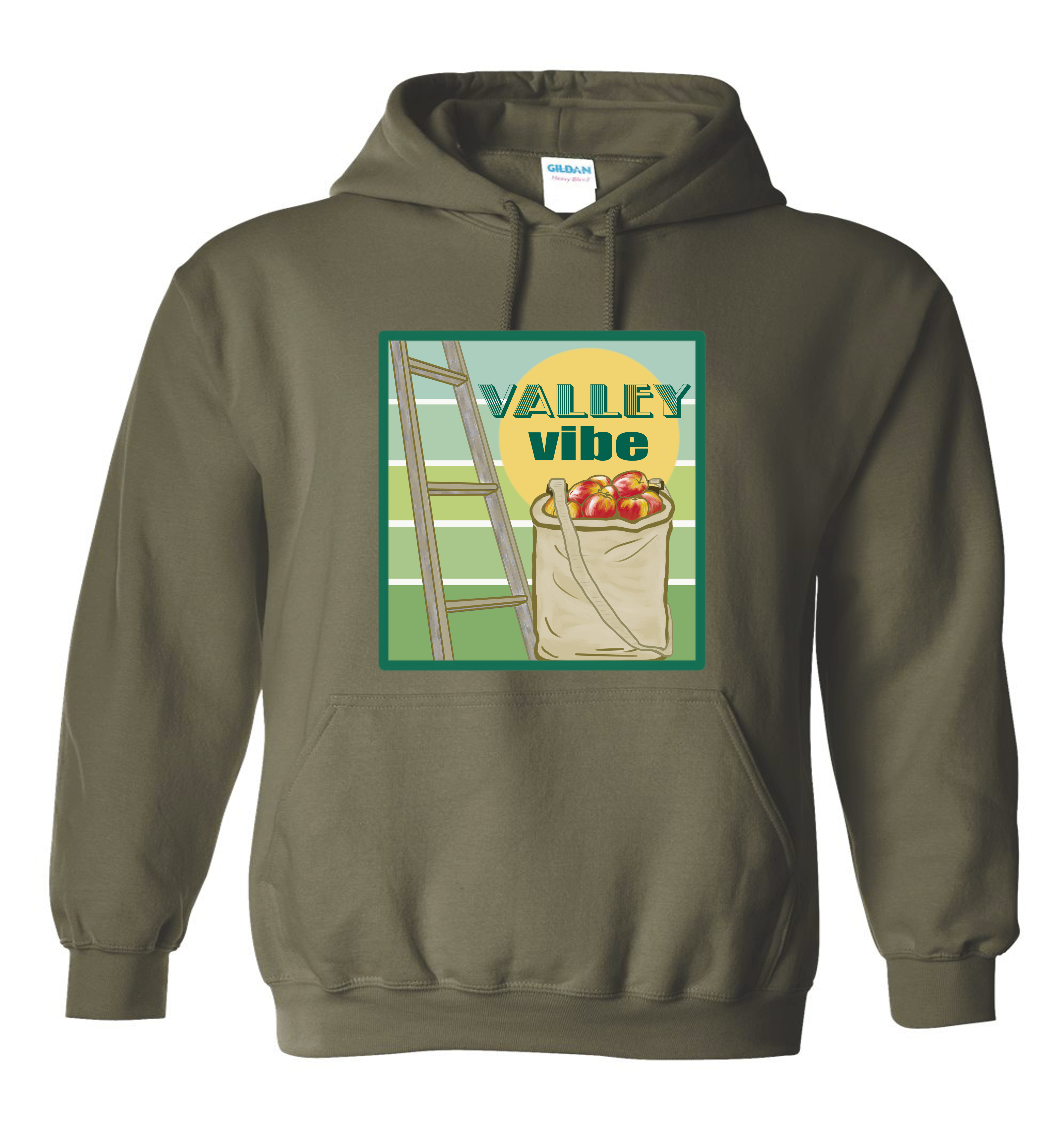 Apple Picking Hoodie Military Green